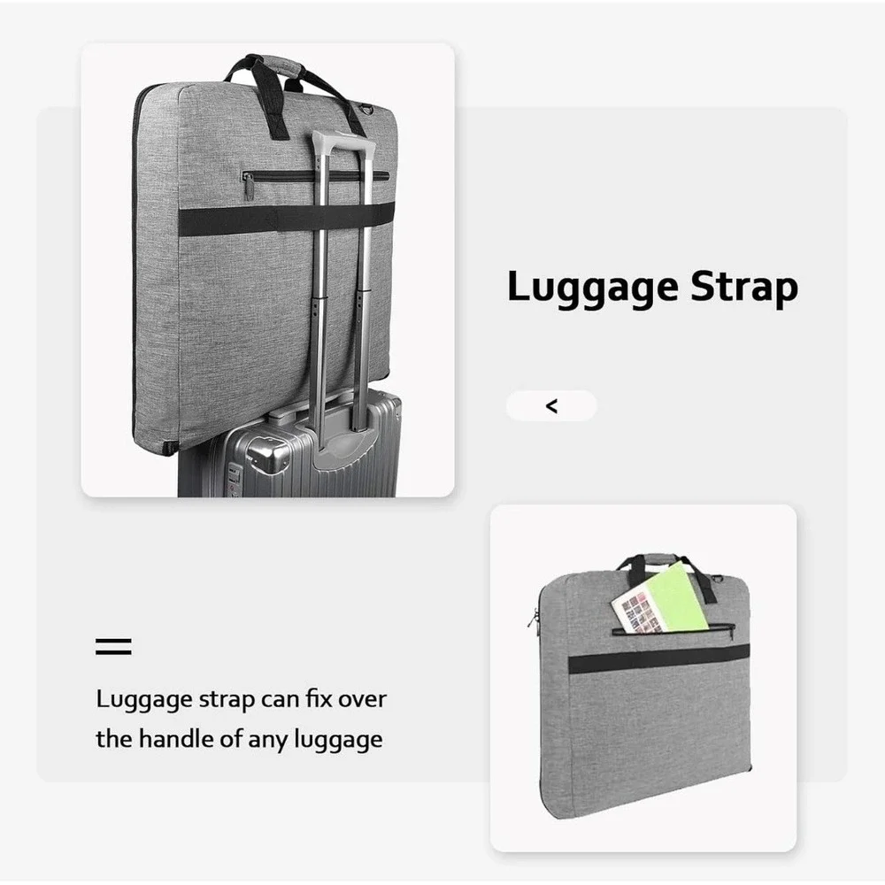Matein Garment Bag Travel Suit Carrier Large Gray Professional Carry On Luggage